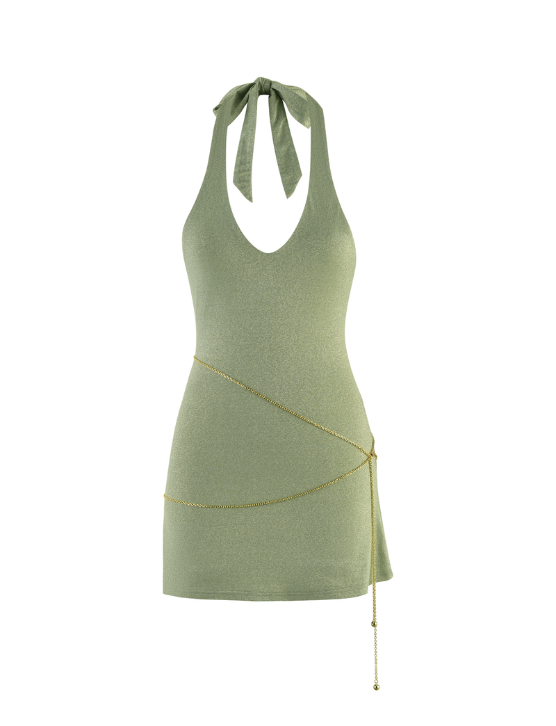 OPELI DRESS - GREEN : GREEN SPARKLE