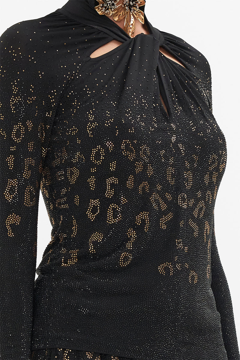 CUT OUT JERSEY TOP MOSAIC MUSE