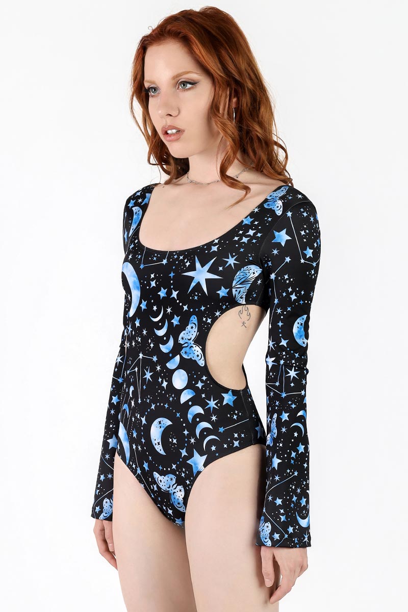 Moonlight Mystique Side Cut Out Bodysuit