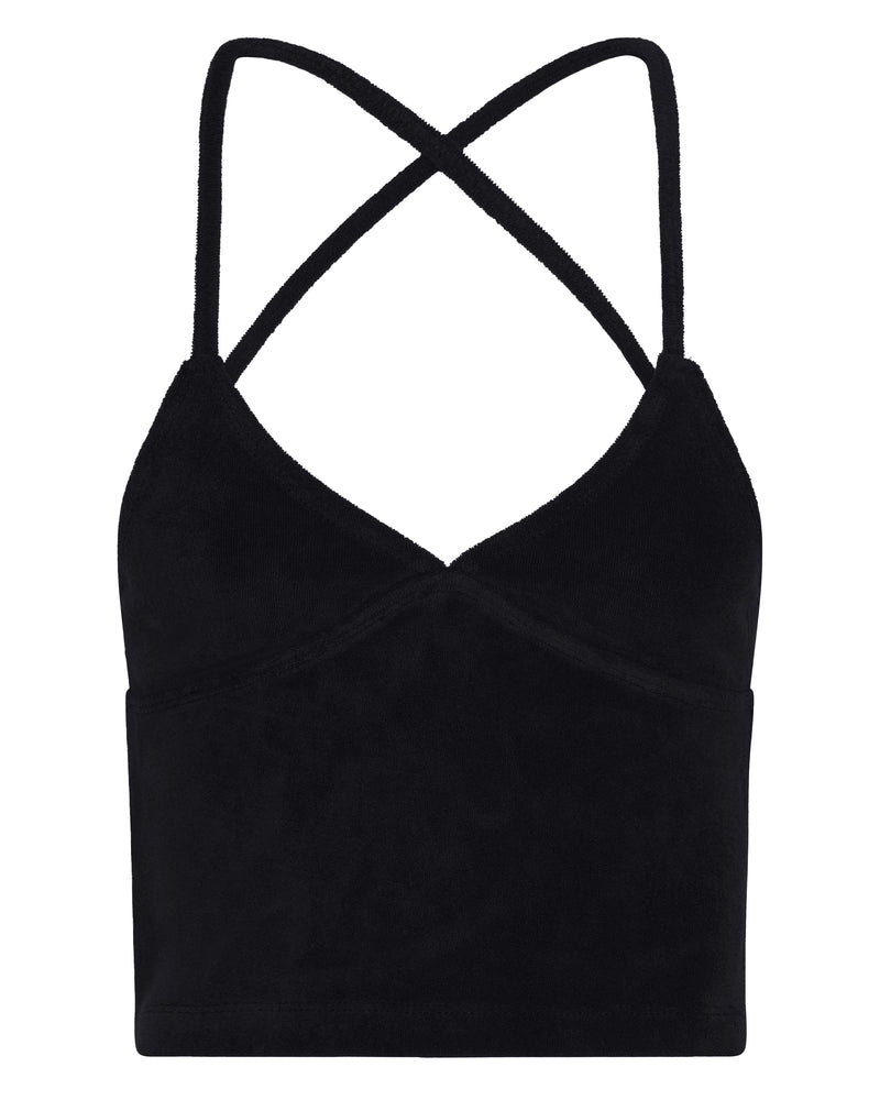 Peggy Backless Top — Midnight