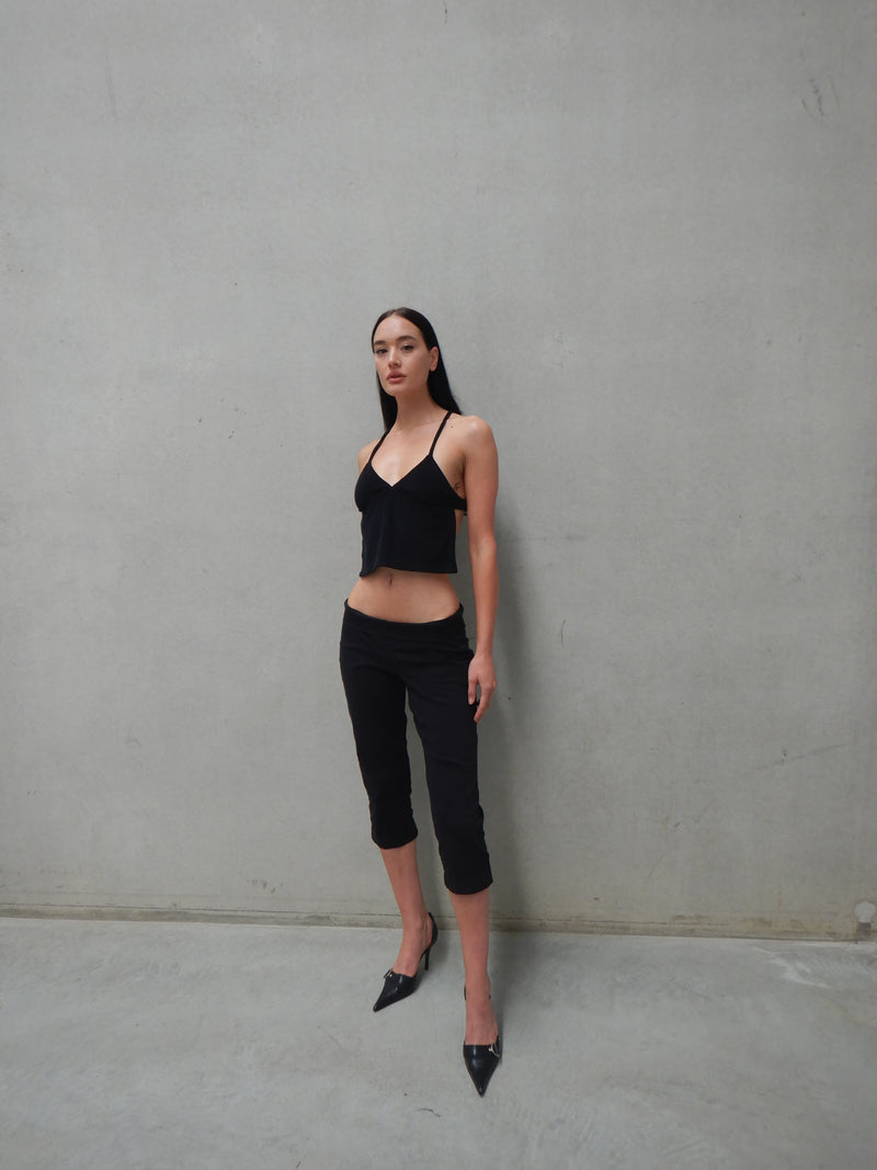 Peggy Backless Top — Midnight