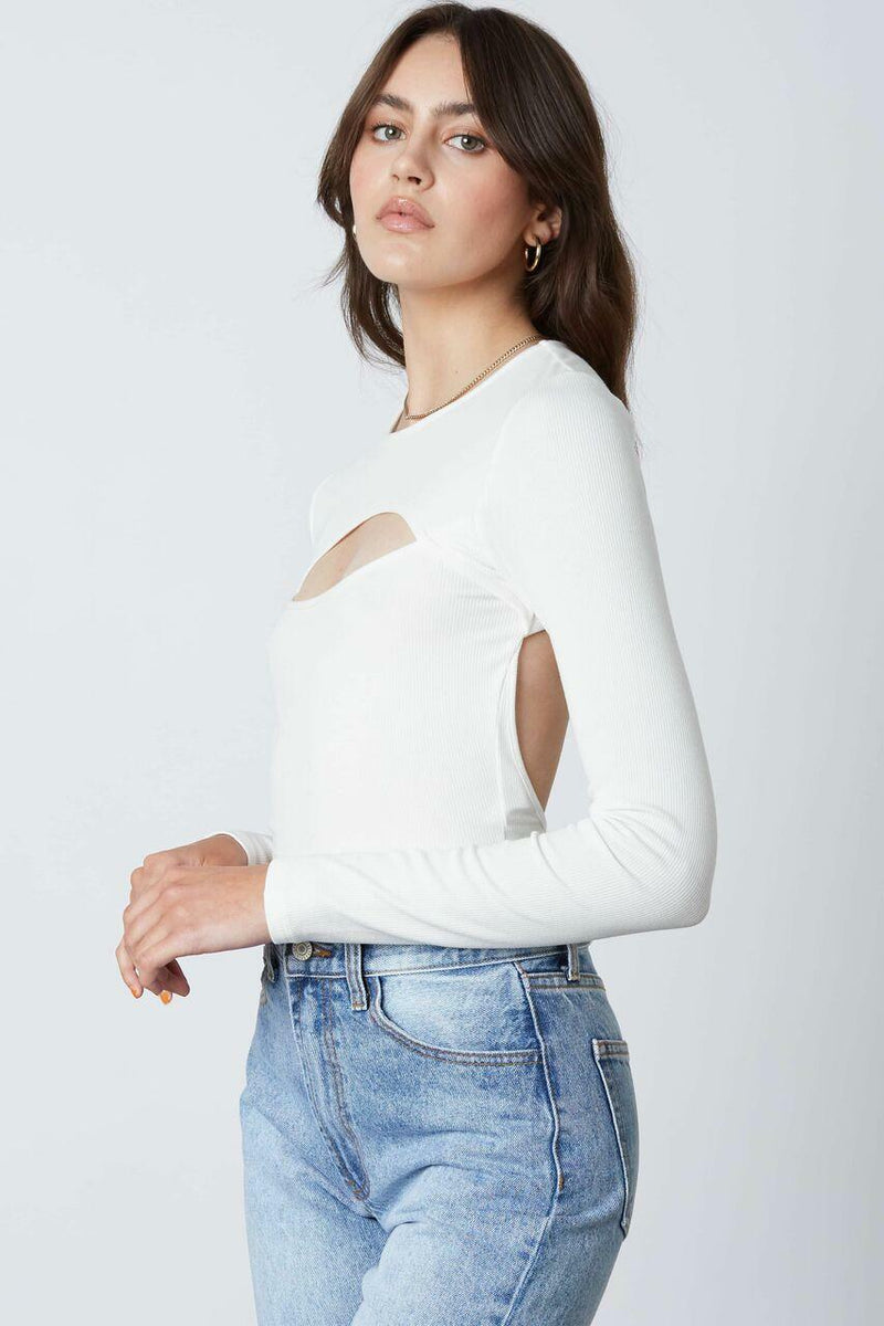 All I Want White Ribbed Backless Top