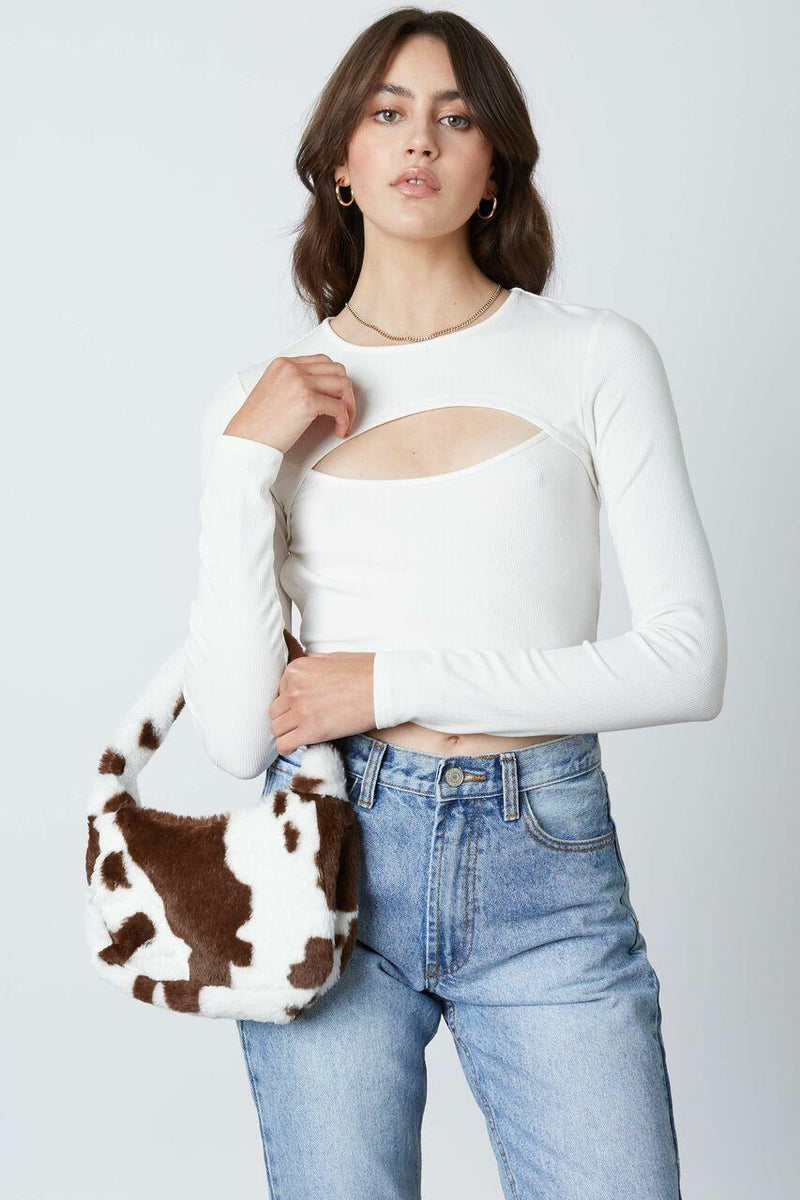 All I Want White Ribbed Backless Top