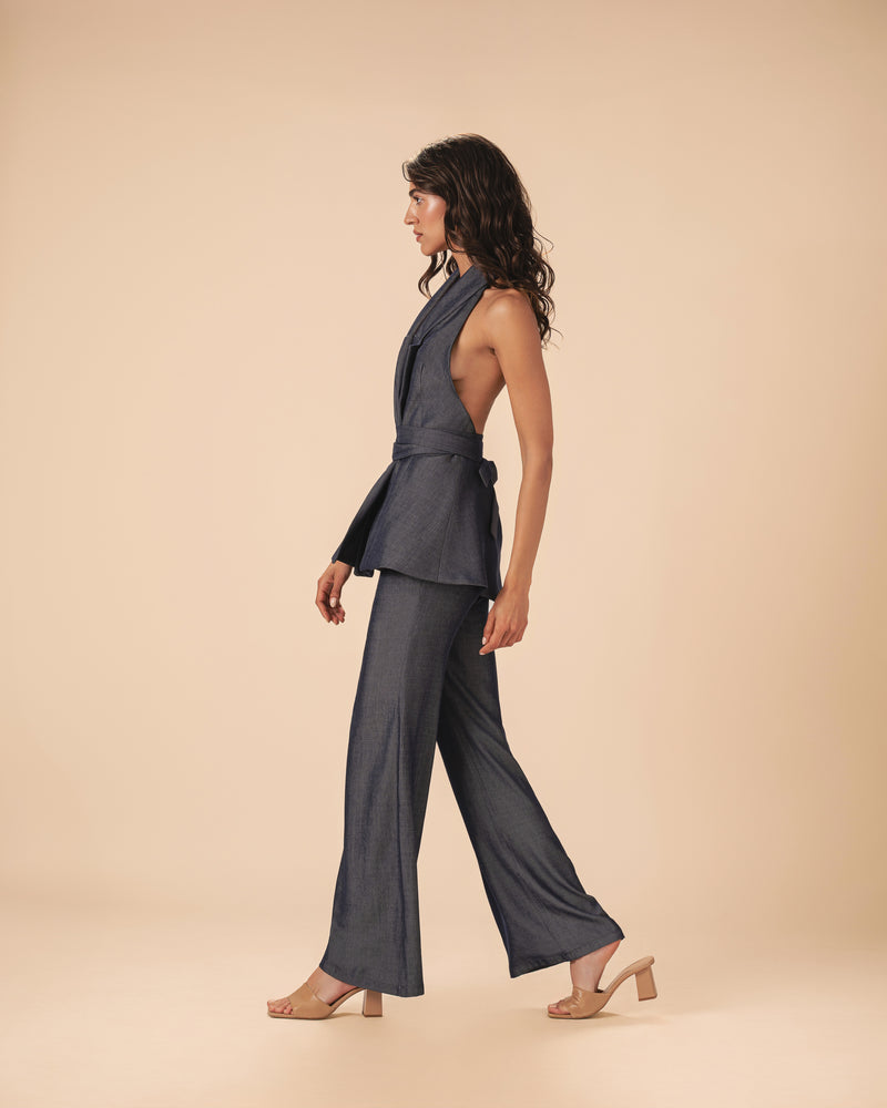 Bekaa Denim Backless Top