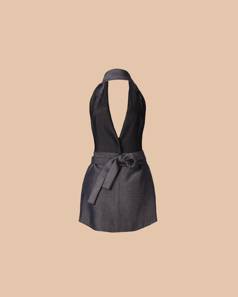 Bekaa Denim Backless Top