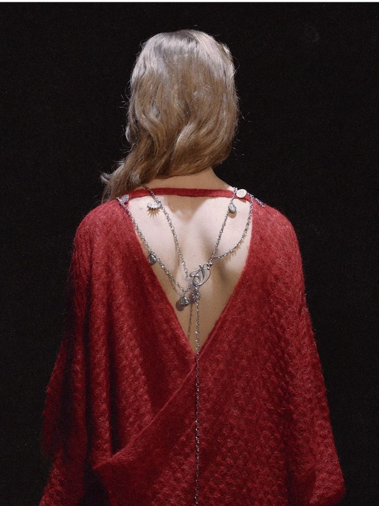 Backless Mohair Knit Top