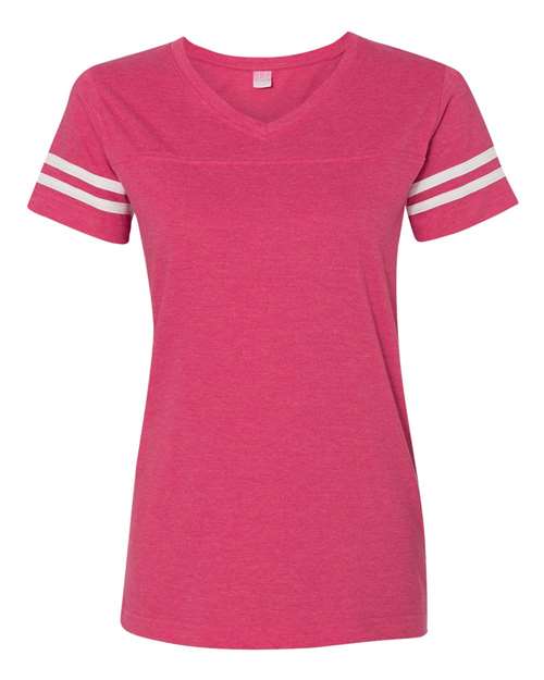 LAT Women's Football V-Neck Fine Jersey T-Shirt