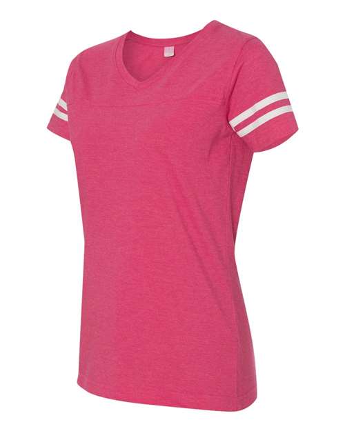 LAT Women's Football V-Neck Fine Jersey T-Shirt