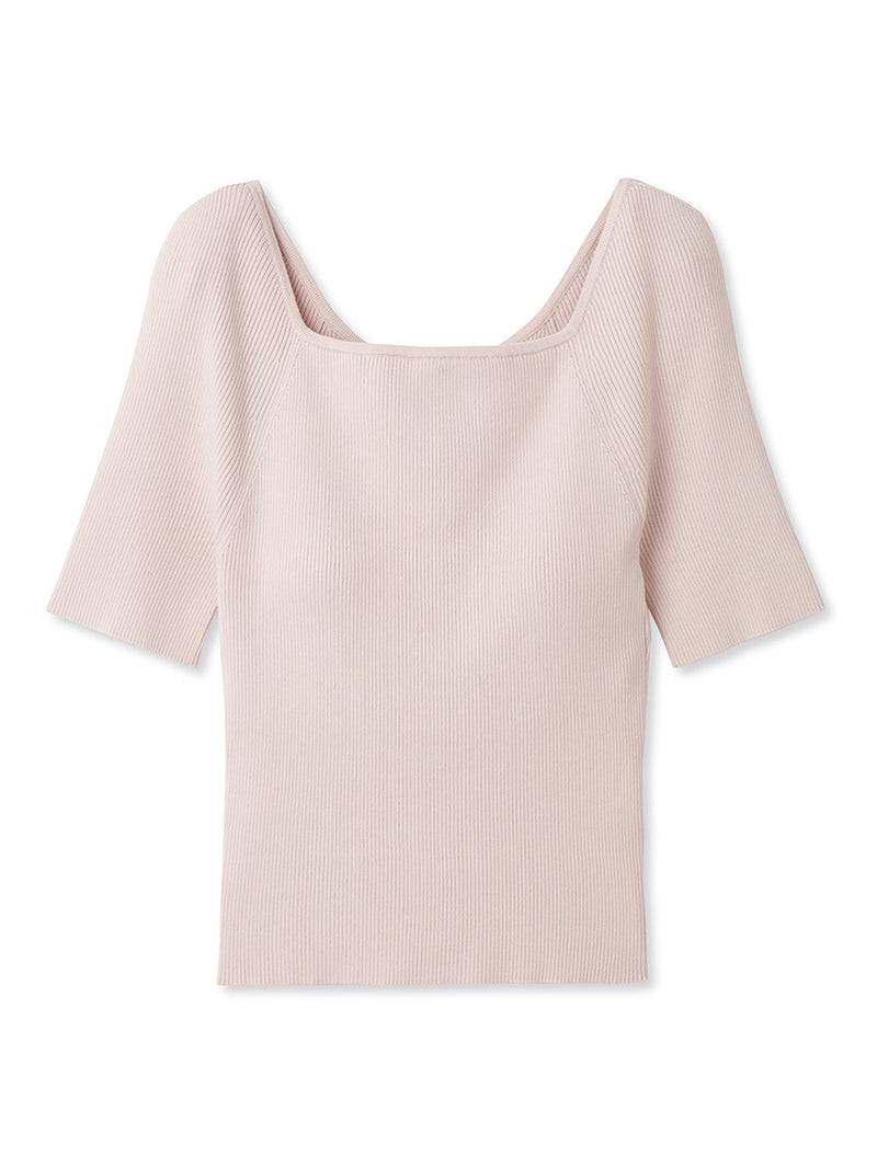 Sustainable Ribbon Backless Knit Tops