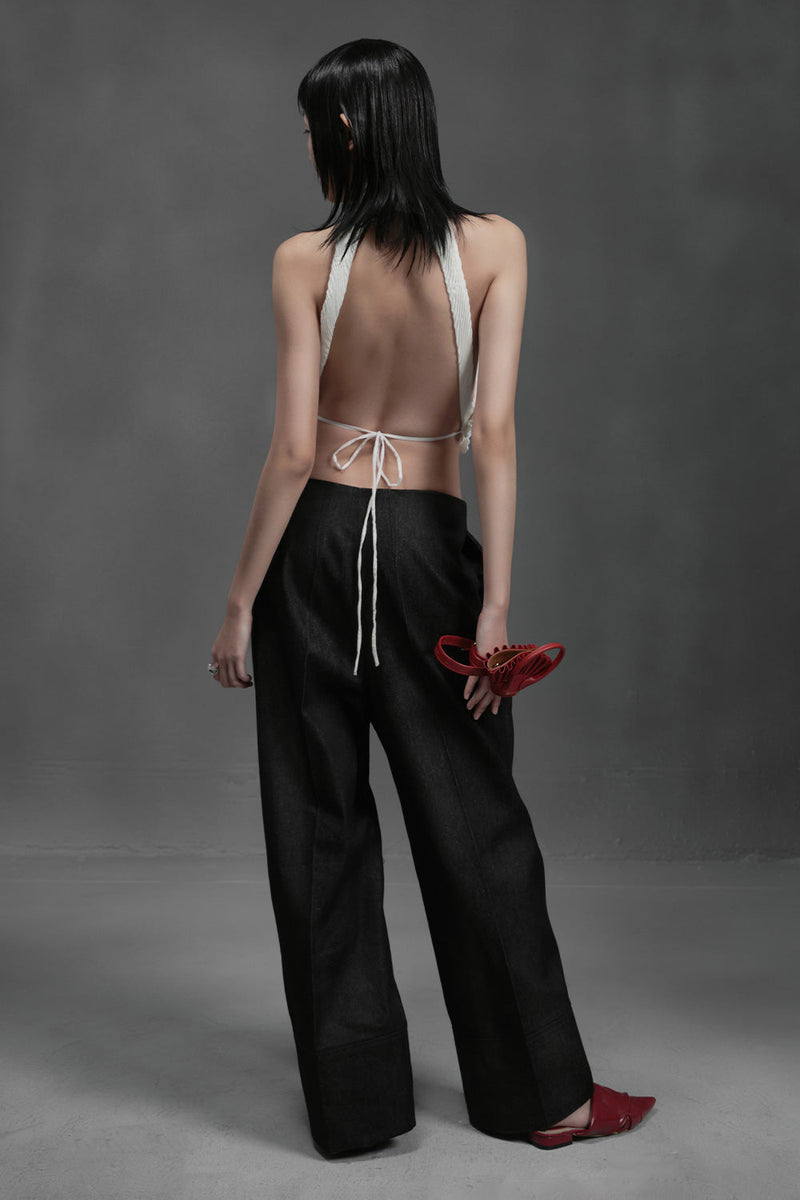 Chub Bodycon Backless Chiffon Top