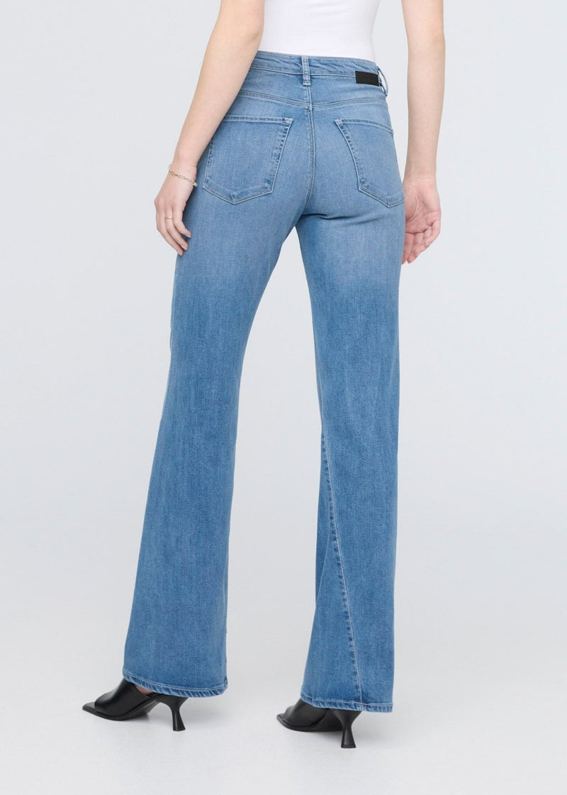 No Sweat Denim High Rise Wide Leg - Pacific