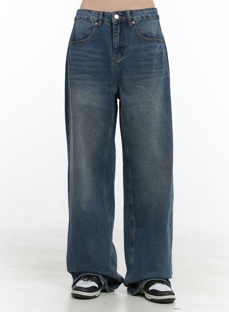 Goldie Washed Denim Baggy Jeans OS410