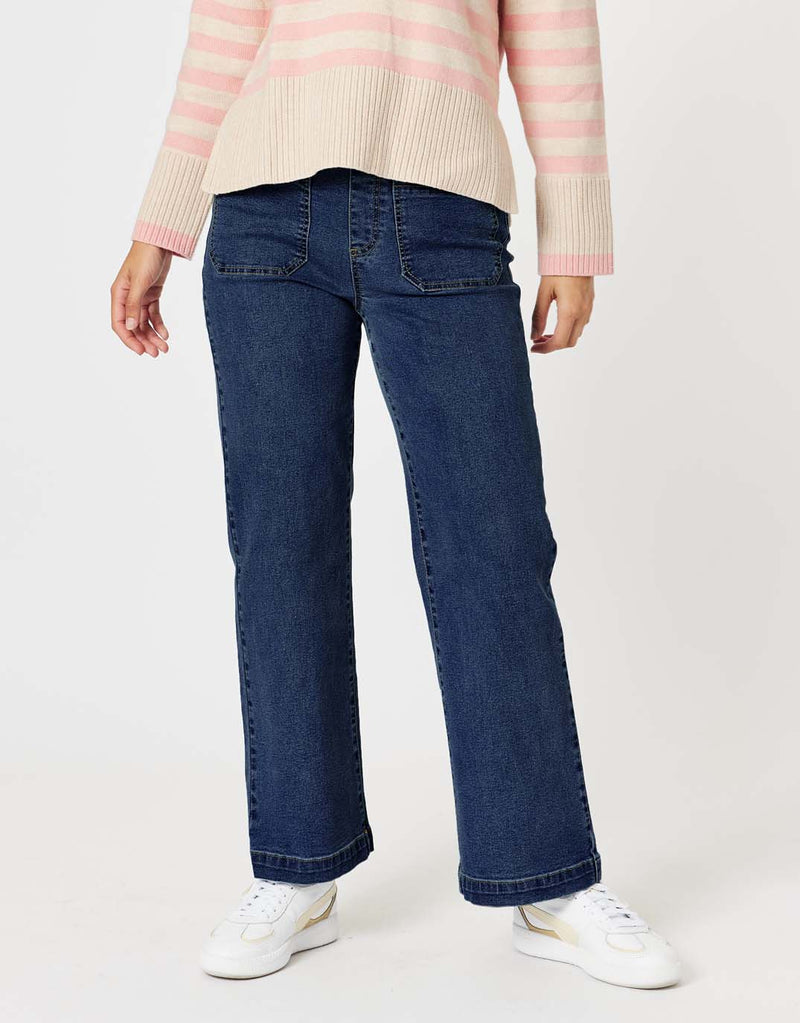 Carpenter Stretch Leg Jean - Dark Denim