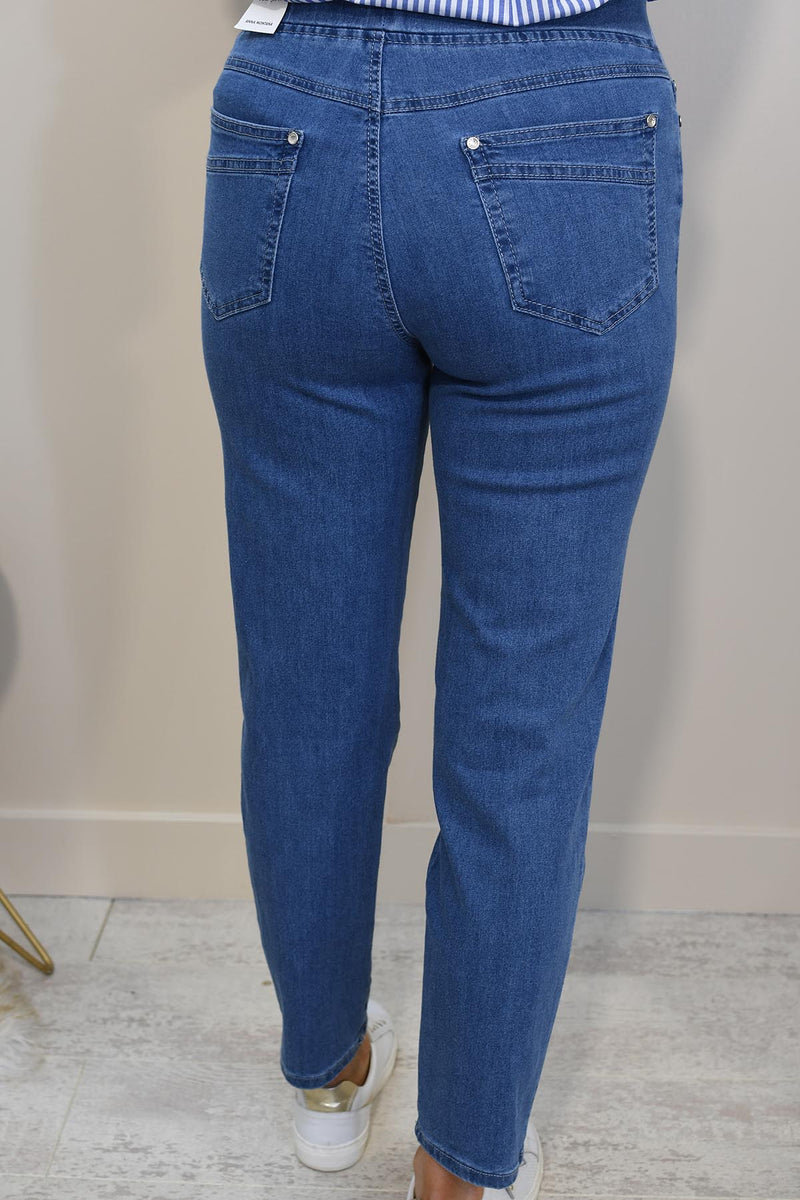 Anna Montana Blue Denim Angelika Jump In Super Stretch 7/8 Jeans-1106SNOS