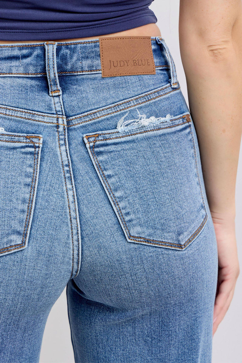 Judy Blue High Waist Retro Wide Leg Denim Jeans 82648