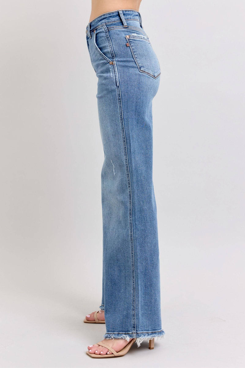 Judy Blue High Waist Retro Wide Leg Denim Jeans 82648