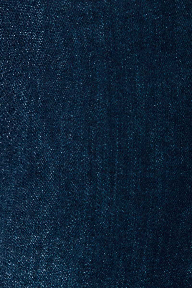 Ace Mid Rise Straight Leg Jean In Dark Blue Denim