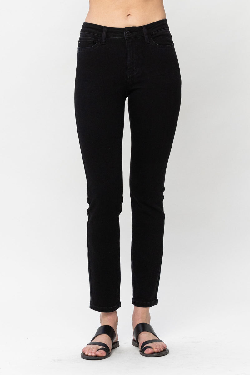 Judy Blue Mid-Rise Black Slim Denim Jeans 88756