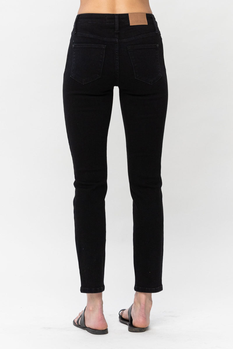 Judy Blue Mid-Rise Black Slim Denim Jeans 88756