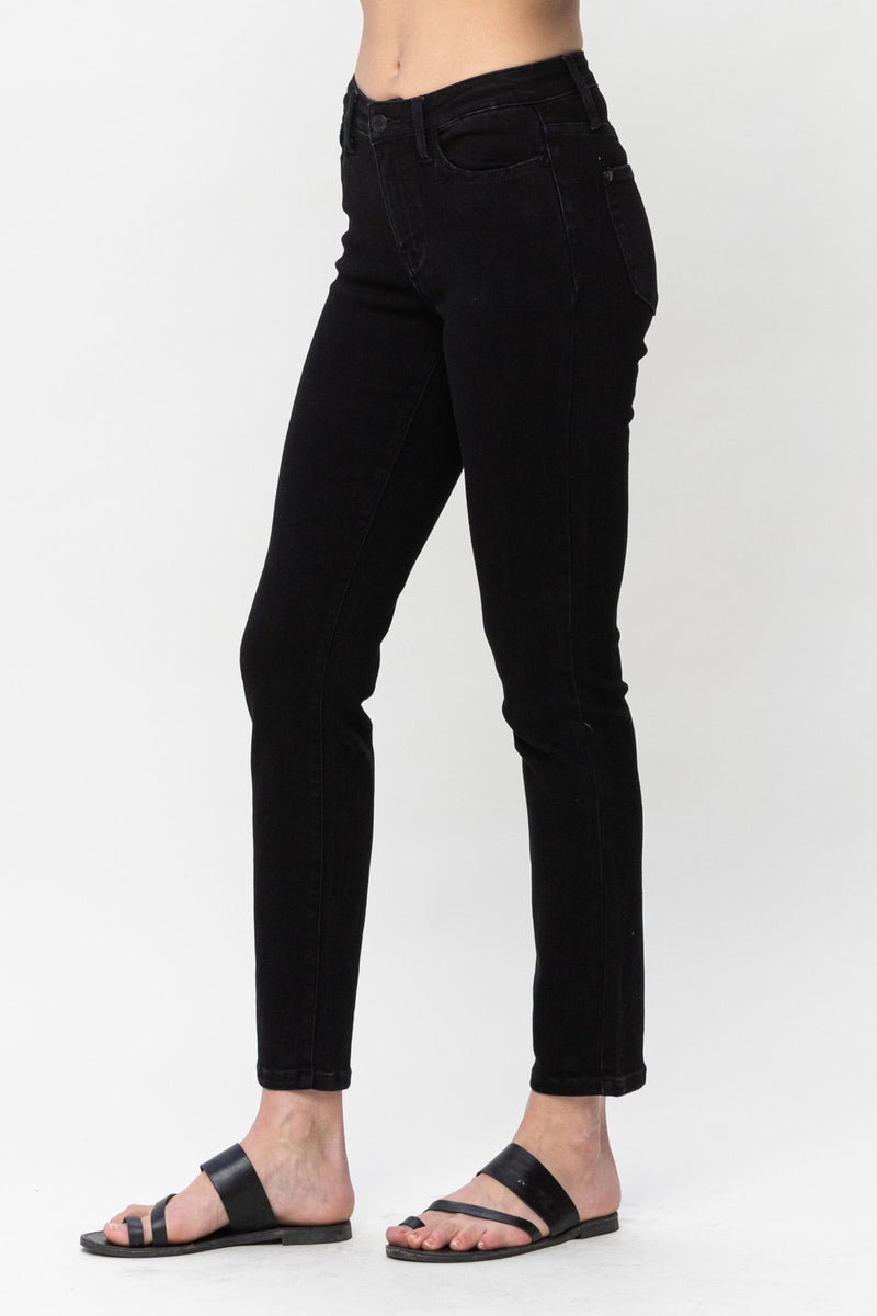 Judy Blue Mid-Rise Black Slim Denim Jeans 88756