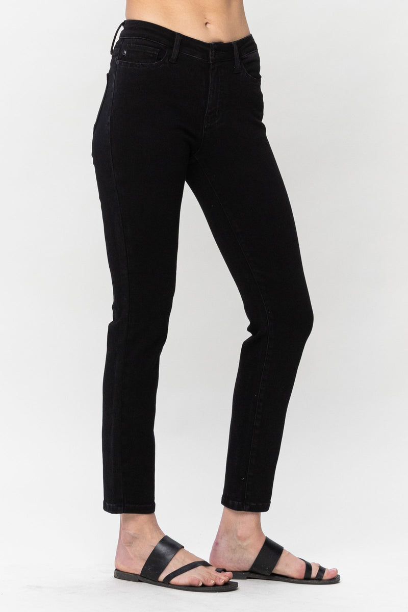 Judy Blue Mid-Rise Black Slim Denim Jeans 88756
