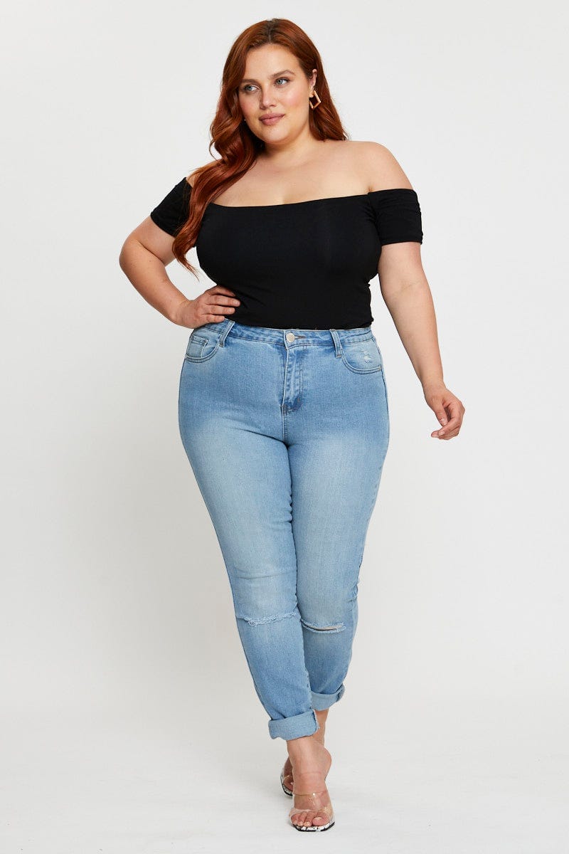 Blue Denim Jean High Rise Skinny