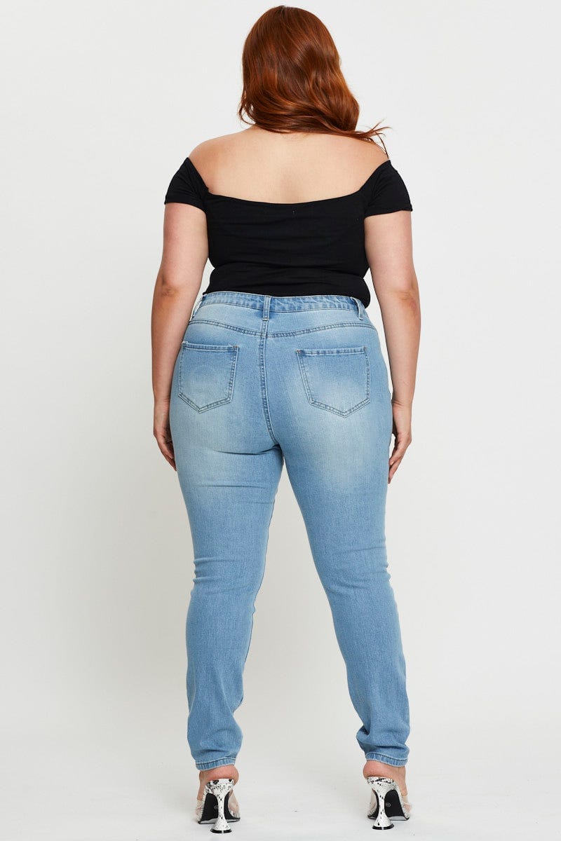 Blue Denim Jean High Rise Skinny