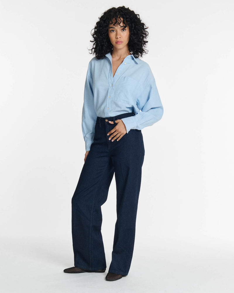 Wide straight jeans SWANN Brut