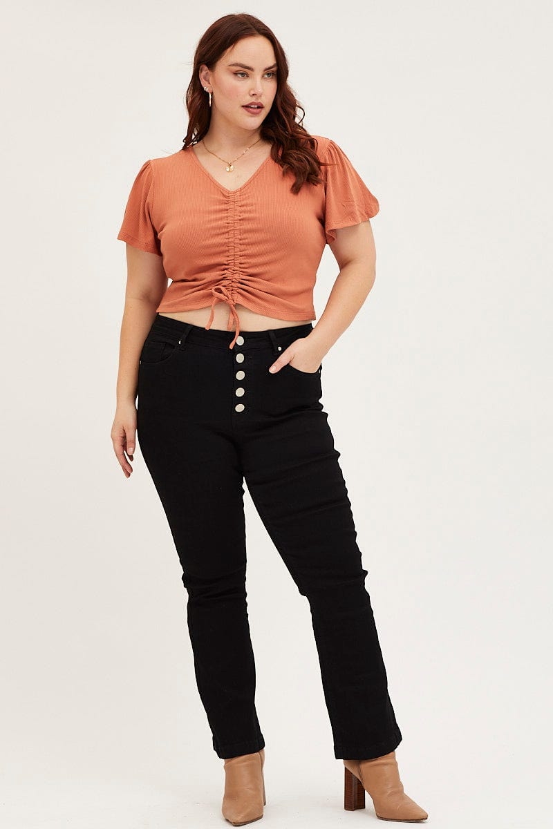 Black Denim Jean High Rise Flare