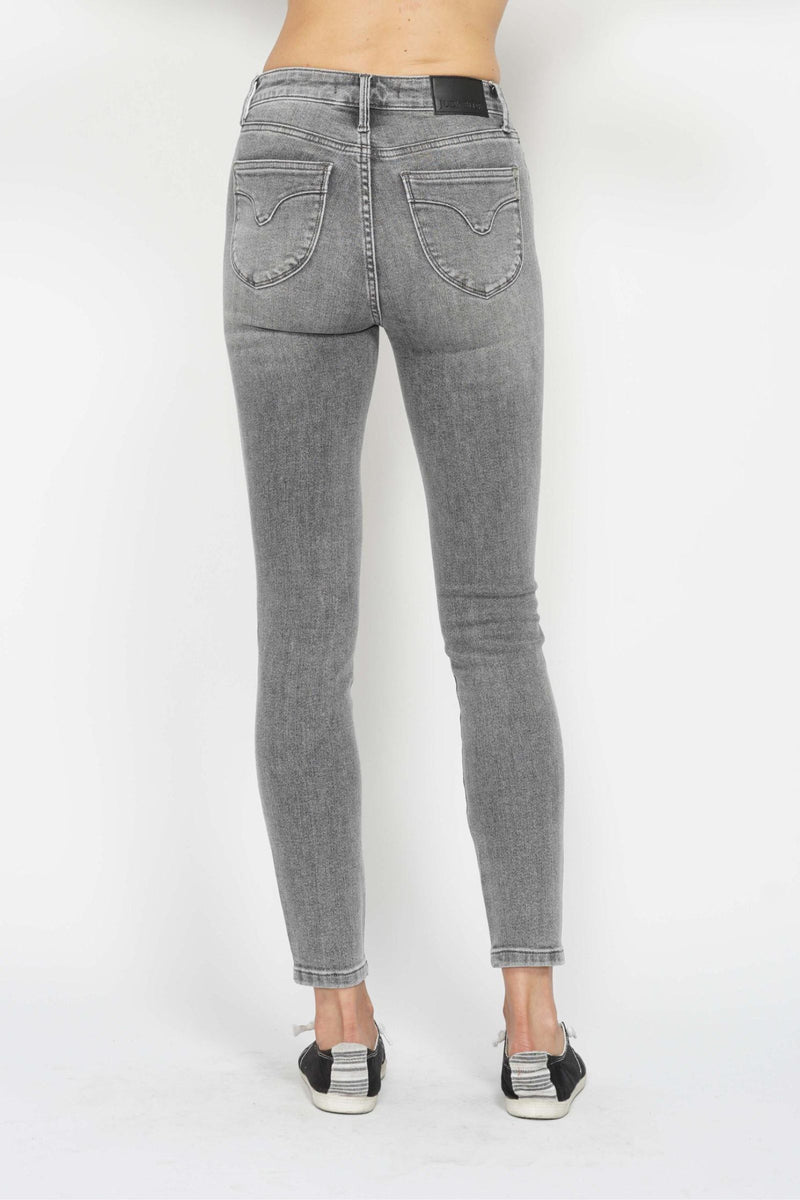 Judy Blue Mid Rise Tummy Control Shield Pockets Skinny Denim Jeans 88862