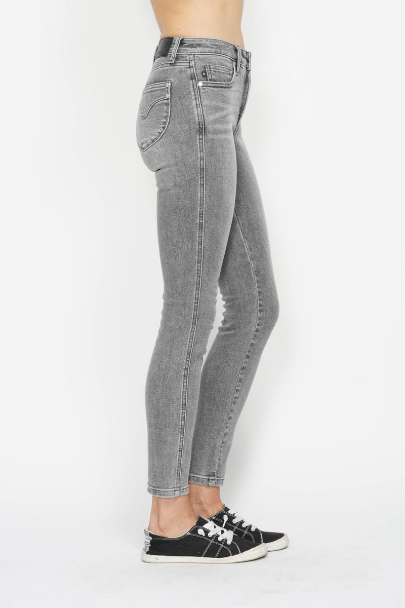 Judy Blue Mid Rise Tummy Control Shield Pockets Skinny Denim Jeans 88862