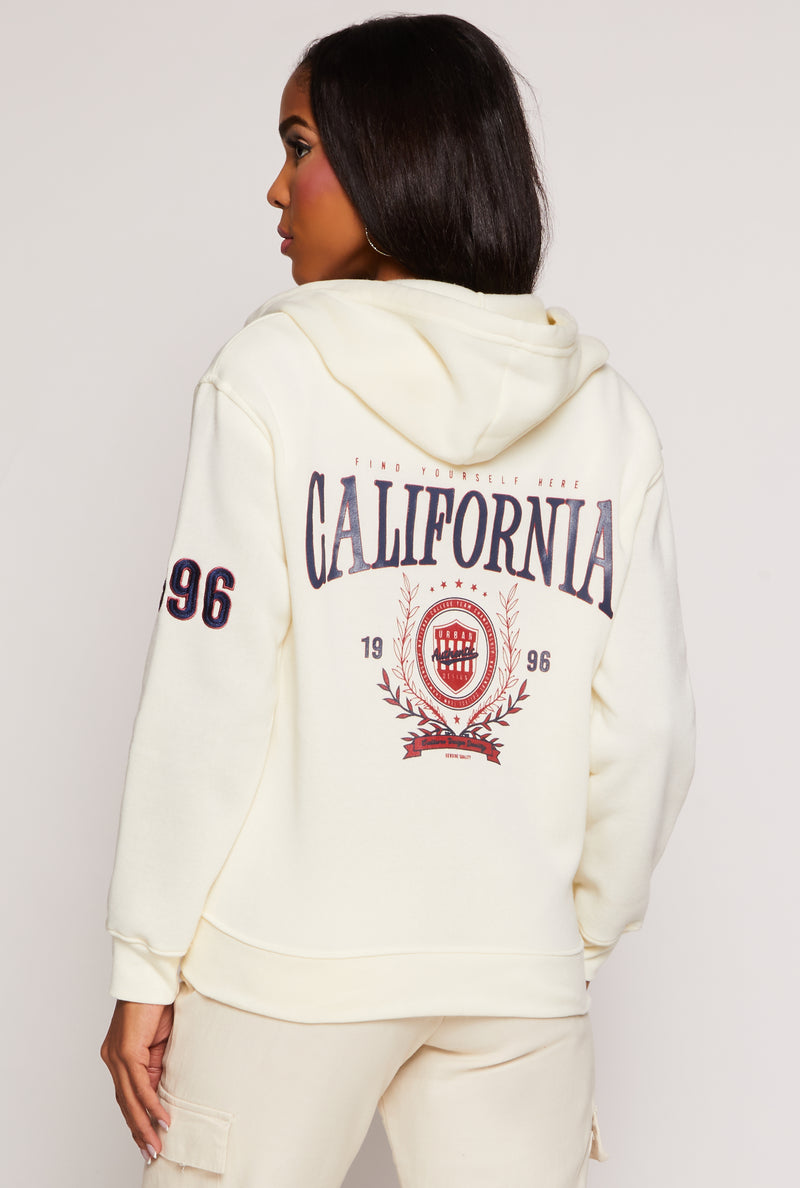 California 1996 Graphic Zip Front Hoodie