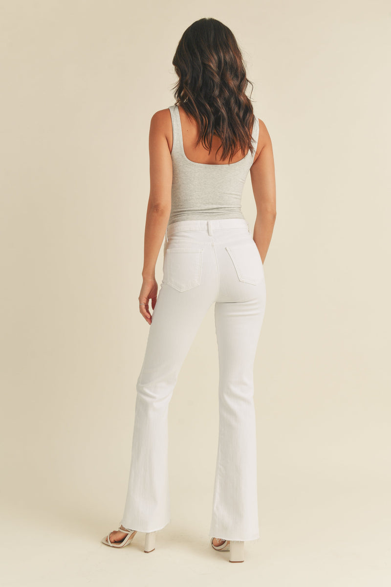 Just Black- High Rise Scissor Cut Flare Jeans