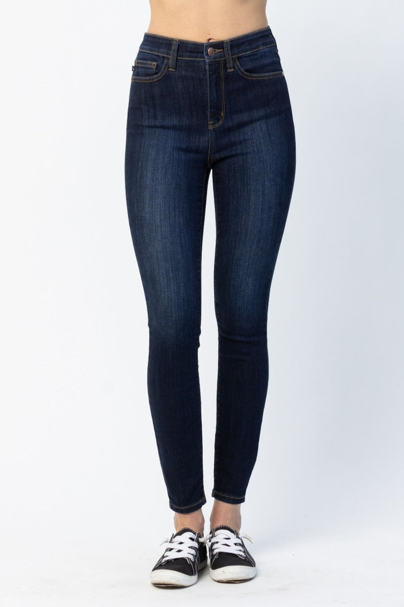 Judy Blue High Waist Back Phone Pocket Yoke Seam Skinny Denim Jeans 82409
