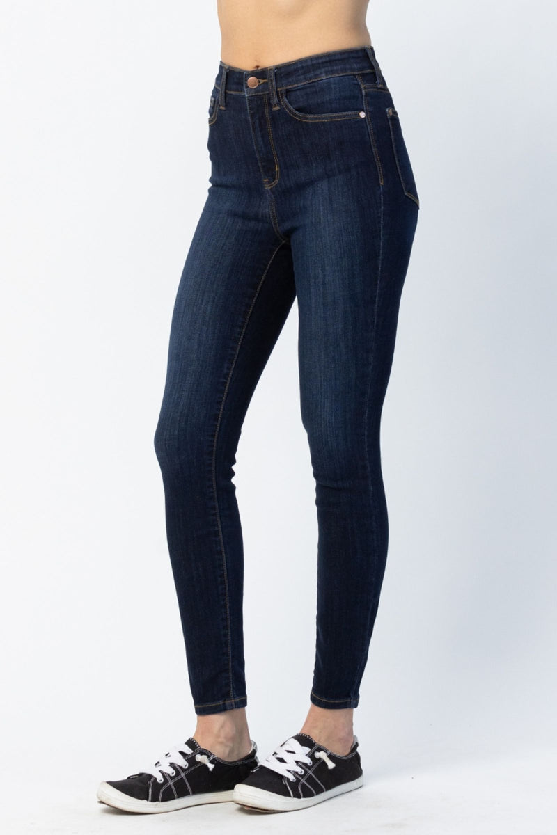Judy Blue High Waist Back Phone Pocket Yoke Seam Skinny Denim Jeans 82409