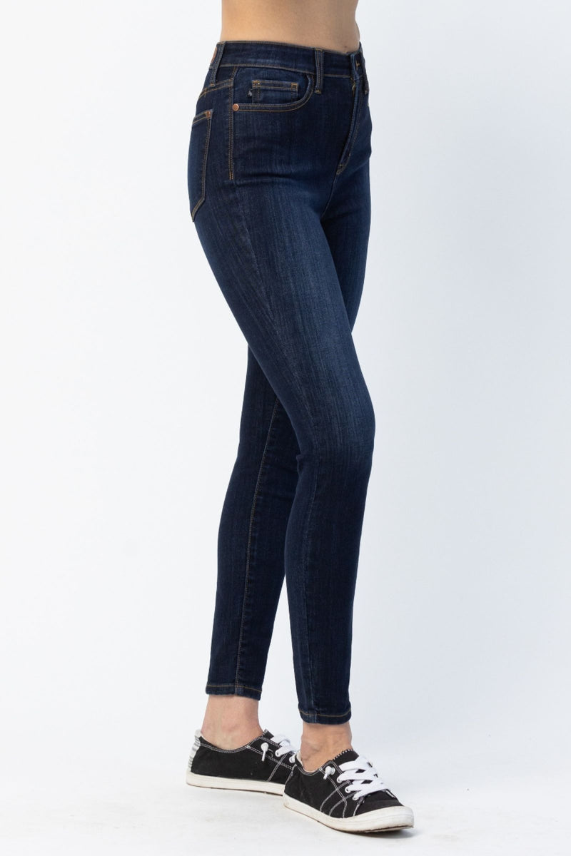 Judy Blue High Waist Back Phone Pocket Yoke Seam Skinny Denim Jeans 82409