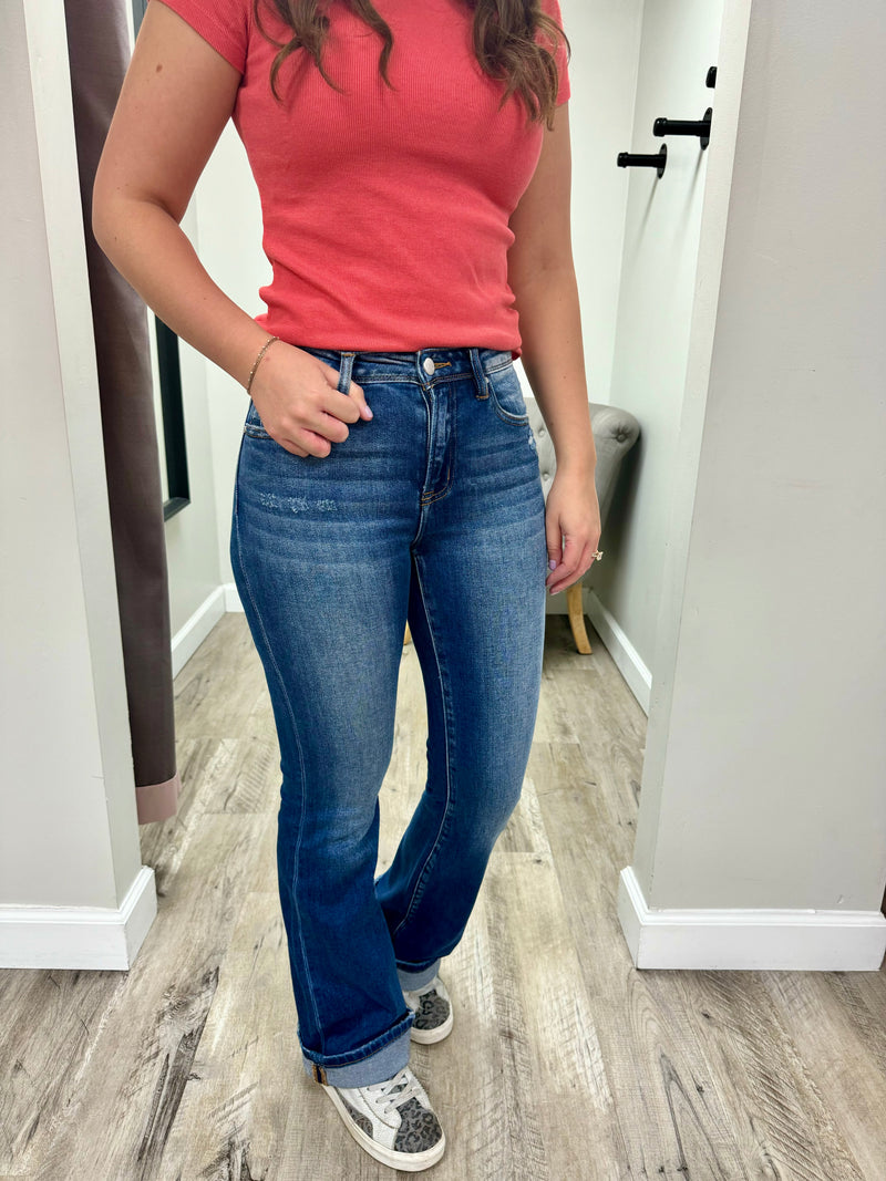 Non Distressed Bootcut Jeans