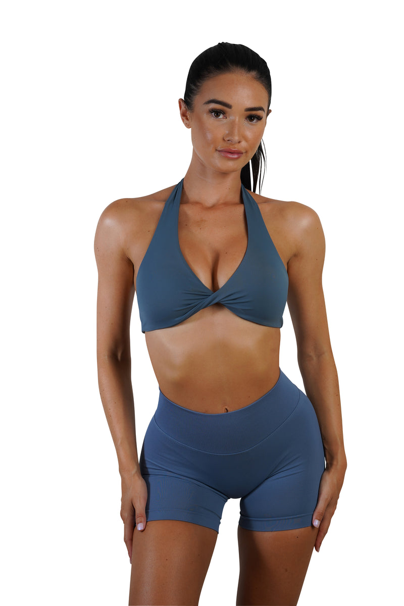RECOIL SCRUNCH SHORTS - BLUE TEAL