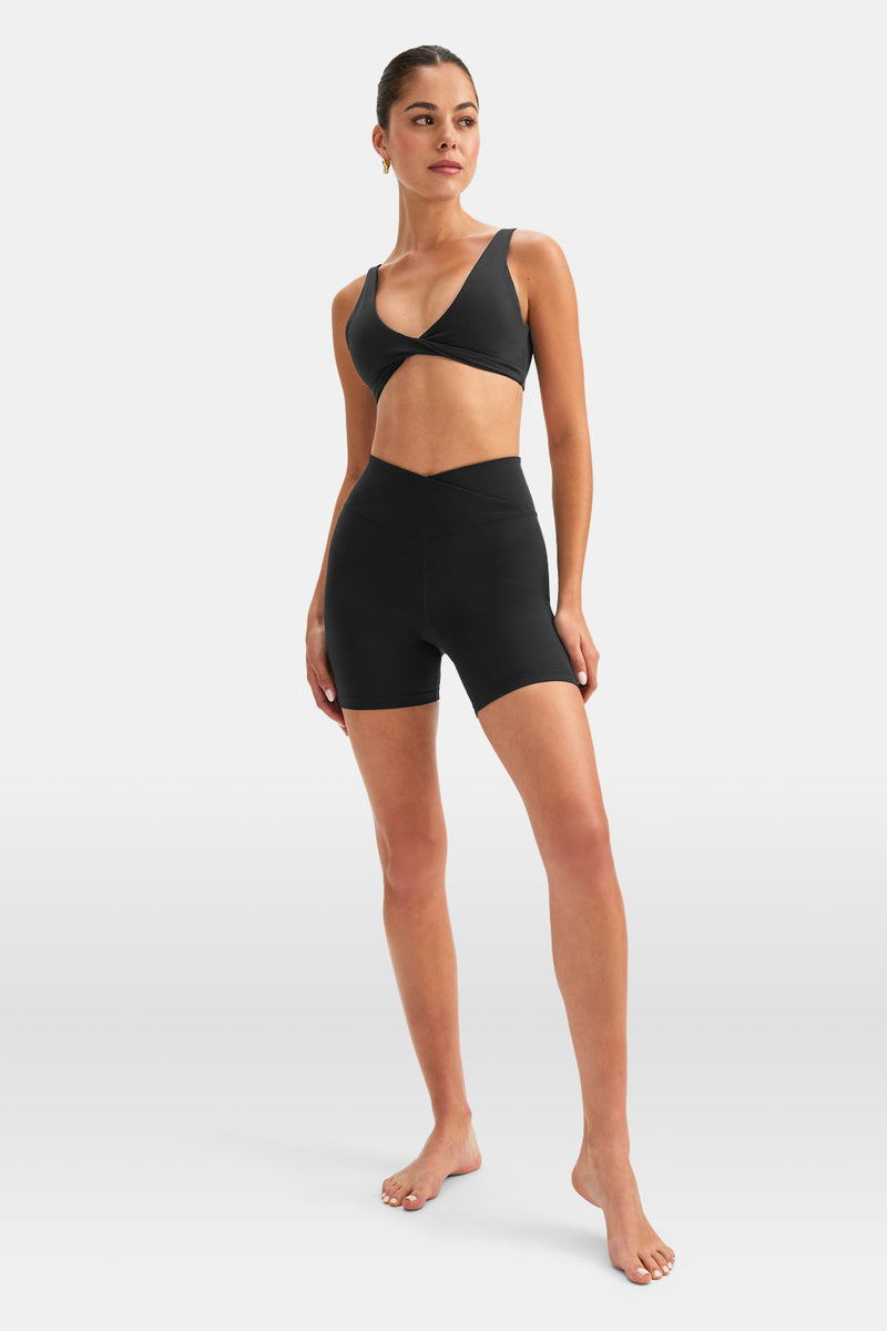 DayFlex Wrap Cycling Shorts - Shadow Black