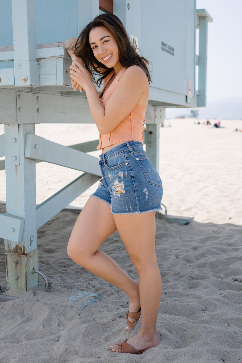 Jenah Printed Pocket Lining Shorts