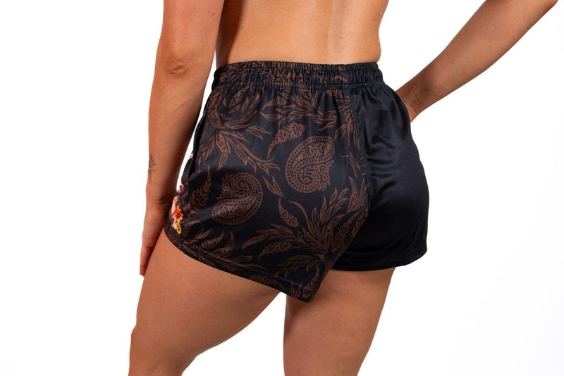 Cowgirl Wild Flower Footy Shorts (With Pockets)