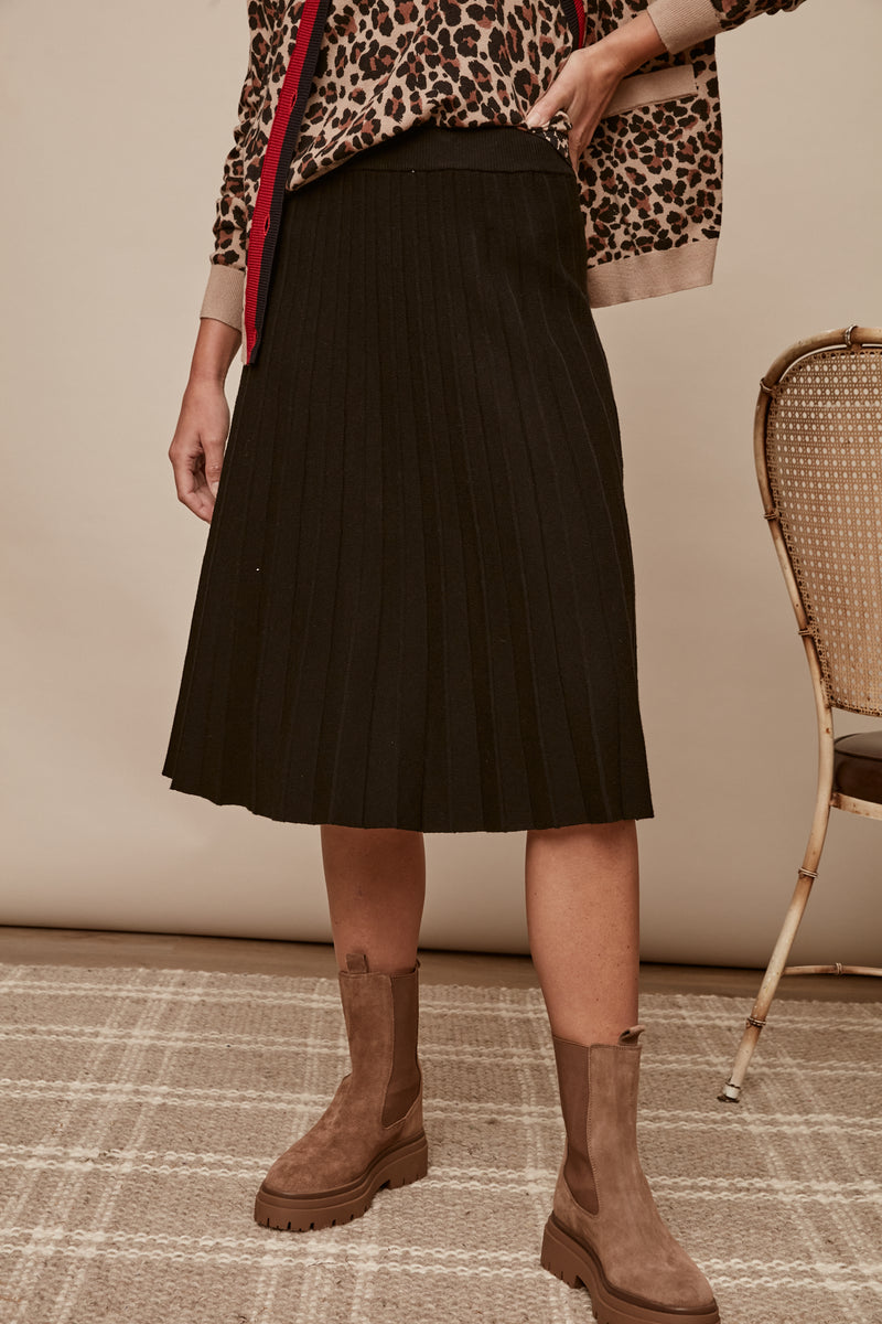 Legacy Sunray Pleated Knit Skirt
