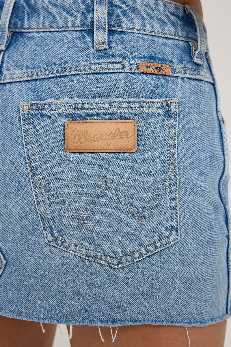 Wrangler Low Rise Britney Skirt Underground Blue