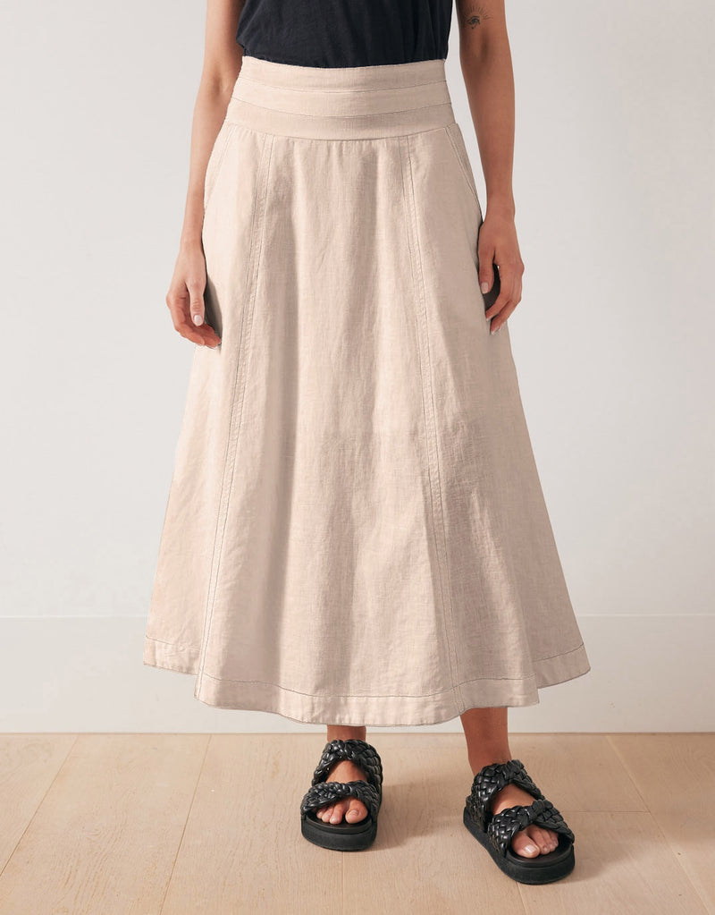 Dakota Linen Skirt - Natural
