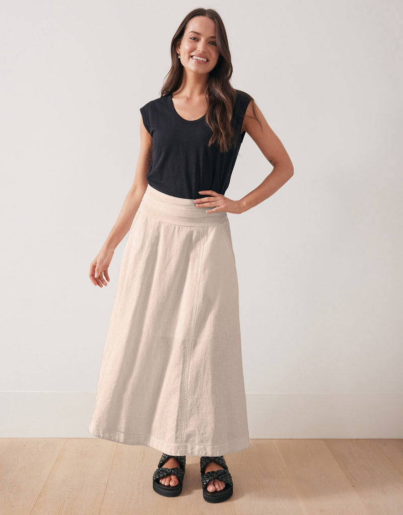 Dakota Linen Skirt - Natural