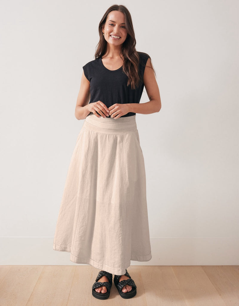 Dakota Linen Skirt - Natural