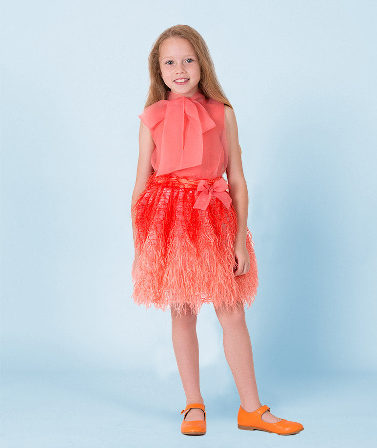 Coral Feathers Skirt