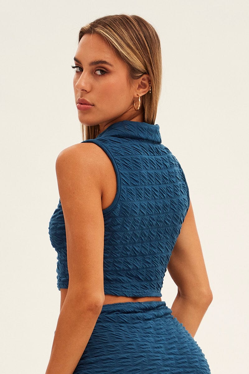 Blue Mini Skirt