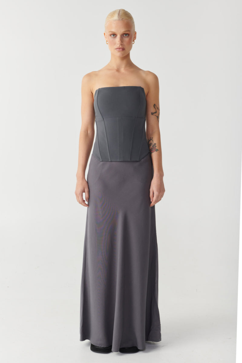 Blair Aline Maxi Skirt - Charcoal