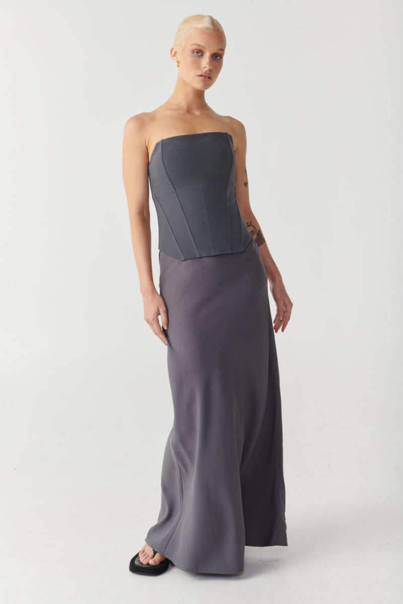 Blair Aline Maxi Skirt - Charcoal